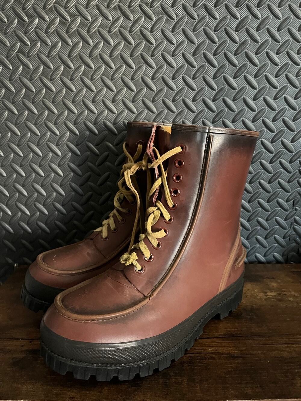 The Pointer Steel Shank Insulated Boots Japan Men Size 10 Vtg Work Hiking Rubber